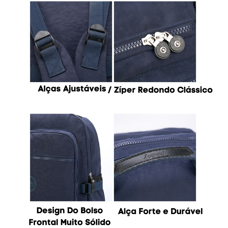 Mochilas AcePerch Multifuncional Para Mulheres Kit Com 5 Peças