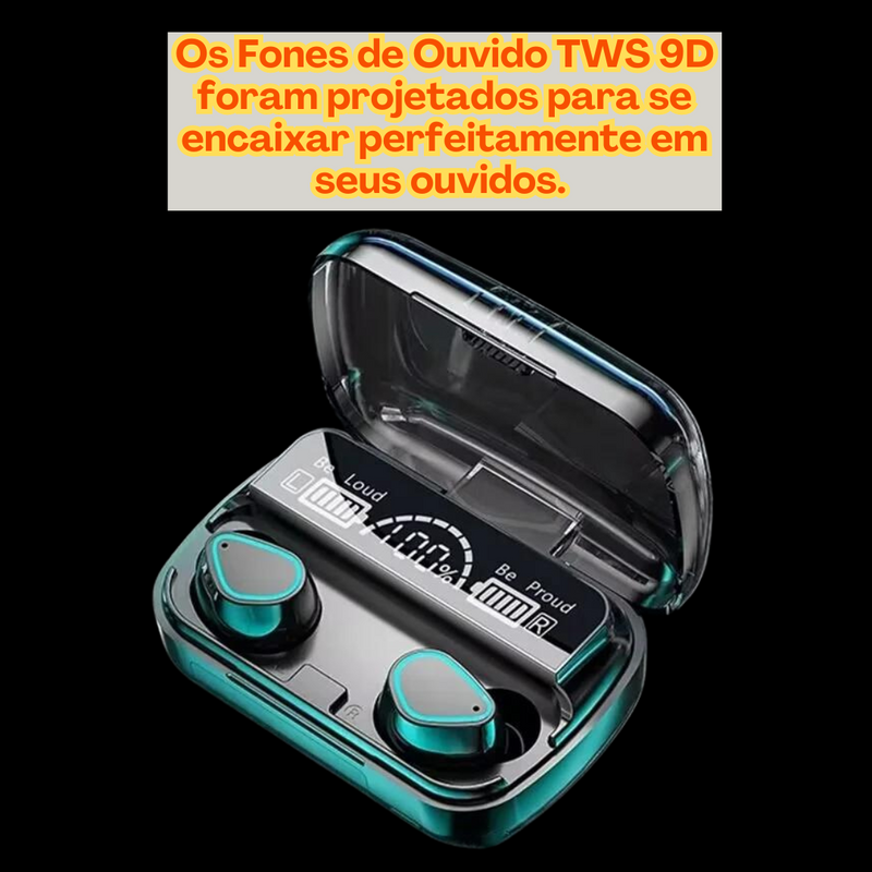 Experiência de Áudio Incomparável com os Fones de Ouvido TWS 9D Bluetooth Sem Fio