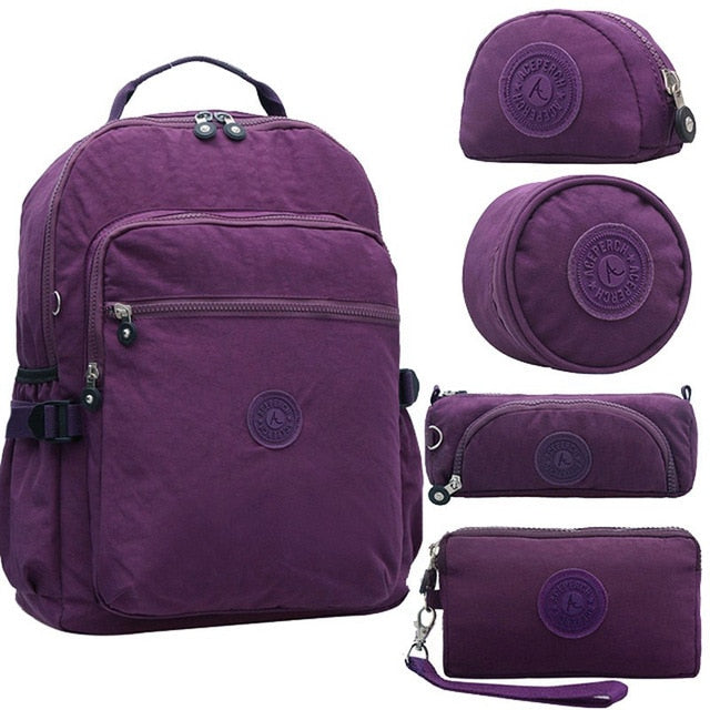 Mochilas AcePerch Multifuncional Para Mulheres Kit Com 5 Peças