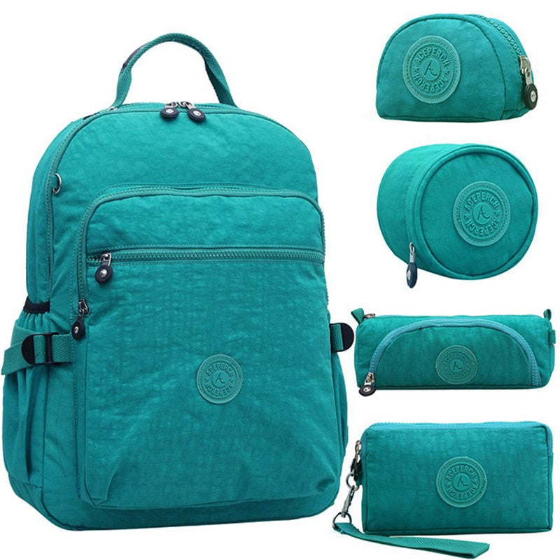 Mochilas AcePerch Multifuncional Para Mulheres Kit Com 5 Peças